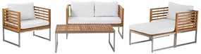 Set canapele pentru grădină Berry (alb crem). 1011607