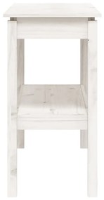 Masa consola, alb, 110x40x75 cm, lemn masiv de pin Alb, 110 x 40 x 75 cm, 1