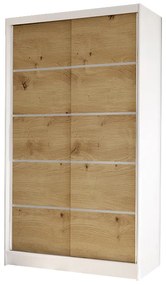 Dulap de haine Delana IV (Alb + Stejar artisan). 1047534