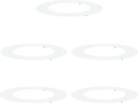 vidaXL potrivit pentru inele de copac plat 5 pcs Alb Ø50 / 80 cm Oțel