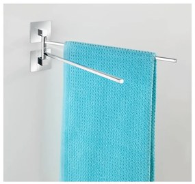 Suport dublu autoadeziv pentru prosoape Wenko Quadro