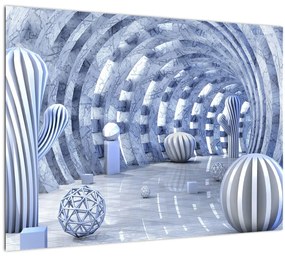 Tablou pe sticlă - 3D Abstract (70x50 cm)