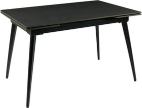 Masa extensibila REEF, negru, ceramica/metal, 120/180x80x76 cm