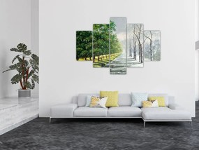 Tablou - Iarna versus vara (150x105 cm)