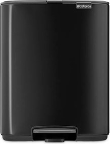 Coș de gunoi negru mat cu pedală din oțel 12 l Bo – Brabantia