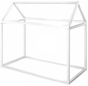 Pat pentru copii alb de tip casă 70x140 cm Montessori – Roba