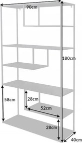 Raft design industrial Dura Steel 180cm