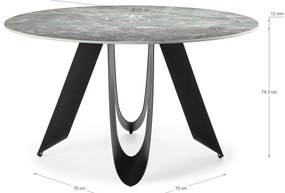Masă de dining rotundă ø 135 cm Aila – Marckeric