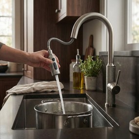 Baterie de bucătărie Rea Master Brush Nickel