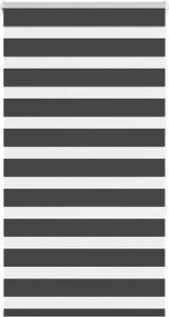 vidaXL Jaluzea tip zebra neagră lățime țesătură 65,9 cm poliester