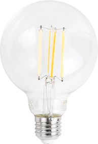 Set de 5 becuri LED inteligente E27, reglabile, G95, transparente, 7W, 806 lm, 2700-6500K, Zigbee