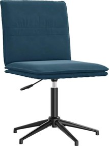 vidaXL Scaun de bucătărie, albastru, catifea