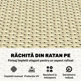 Outsunny Jardinieră cu spalier, ghiveci din poliratan | Aosom Romania