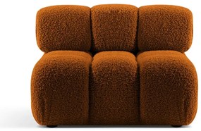 Modul pentru canapea modulară portocaliu cu tapițerie din țesătură bouclé (de mijloc) Bellis – Micadoni Home