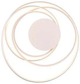 Plafonieră albă LED cu abajur din metal Nala – Trio Select