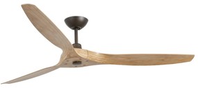 Ventilator de tavan cu telecomanda design modern MOREA maro/ lemn pin