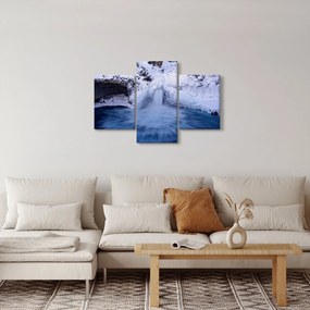 Tablou cu cascadele iarna (90x60 cm)