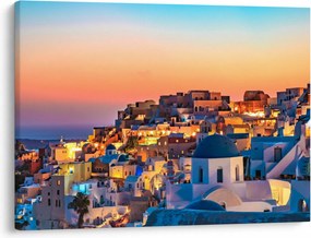 Tablou - Santorini în amurg (70x50 cm)