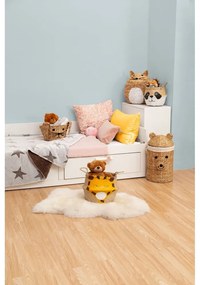 Coș de jucării pentru copii galben/în culoare naturală din iarbă-de-mare ø 30x28 cm Giraffe – Compactor