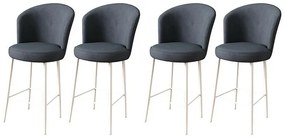 Set de scaune de bar Fora Anthracite and White, 4buc.