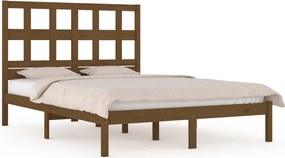 vidaXL Cadru de pat, maro miere, 200x200 cm, lemn masiv de pin
