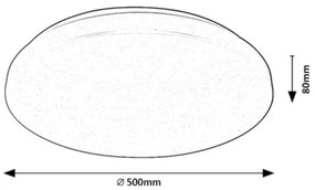 Rabalux 71036 - Plafonier LED RGB CERRIGEN dimabil 48W 230V
