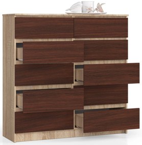 Comodă Kapil III (Stejar sonoma + wenge). 1069399