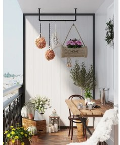 Cuier de perete pentru umerașe LINEA, negru