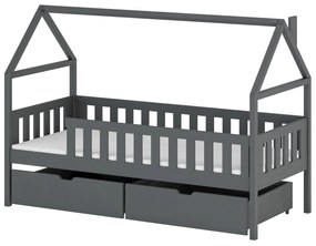 Pat pentru copii 80 x 160 Donnira (cu somieră) (grafit). Promo -10%. 1040104