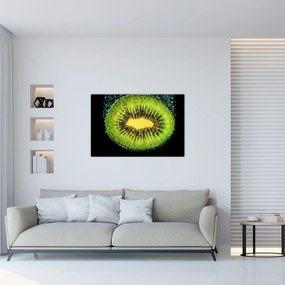 Tablou - detailu cu kiwi în apă (90x60 cm)