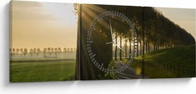 Tablou cu alee (cu ceas) (90x30 cm)