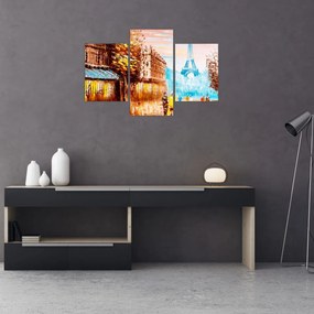 Tablou - Vremea ploioasă și Turnul Eiffel (90x60 cm)