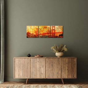 Tablou - Golden Gate, SanFrancisco, California (cu ceas) (90x30 cm)