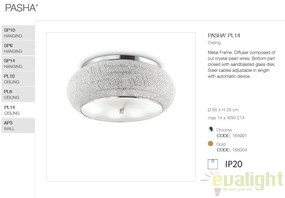 Lustra / Plafoniera design elegant PASHA PL14 CROMO 164991