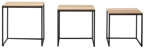 SET 3x măsuță de cafea maro