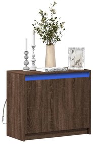 vidaXL Dulap cu LED, stejar maro, 72x34x61 cm, lemn prelucrat