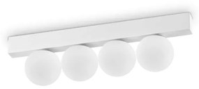 Plafoniera LED design minimalist Ping pong pl4 alba
