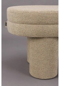 Bancă bej cu tapițerie din țesătură bouclé Fern – Dutchbone