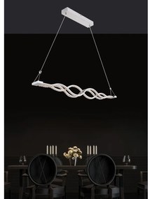 Lustra suspendata LED dimabila cu telecomanda design modern PILLA crom 67109-30 GL