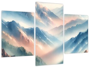 Tablou - Acuarelă munți (90x60 cm)