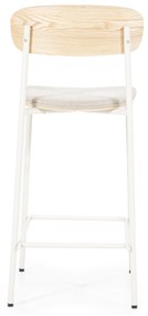Scaun de bar Skoladin lemn de frasin bej 95 cm