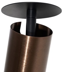 Set de 6 spoturi încastrate moderne bronz închis GU10 50mm - Chels