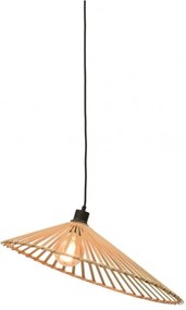 Lustra suspendata eco asimetrica din bambus Bromo L, 60x13cm