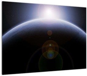 Tablou pe sticlă - Corp cosmic (70x50 cm)