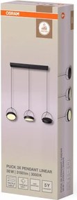 Osram - Lustră LED pe cablu DECOR PUCK 3xLED/12W/230V negru