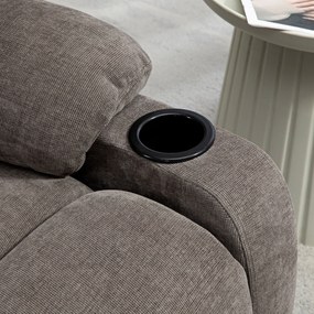 HOMCOM Fotoliu relax cu suport pentru picioare, fotoliu de odihnă, rotativ, până la 150 kg, cadru din oțel, 88x96x108cm, maro deschis | Aosom Romania