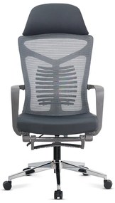 Scaun ergonomic din mesh rabatabil cu tetiera SYYT 9502 gri