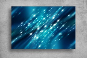 Tapet Premium Canvas - Puncte de lumina pe fundalul albastru abstract