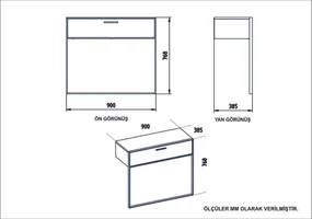 Măsuță decorativă Polka Aynali White