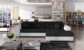 Coltar tapitat, extensibil, 295x80x195 cm, Sorento R02, Eltap (Culoare: Alb / Soft 17)